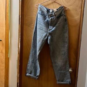 Denim Forum boyfriend high rise loose Aritzia denim